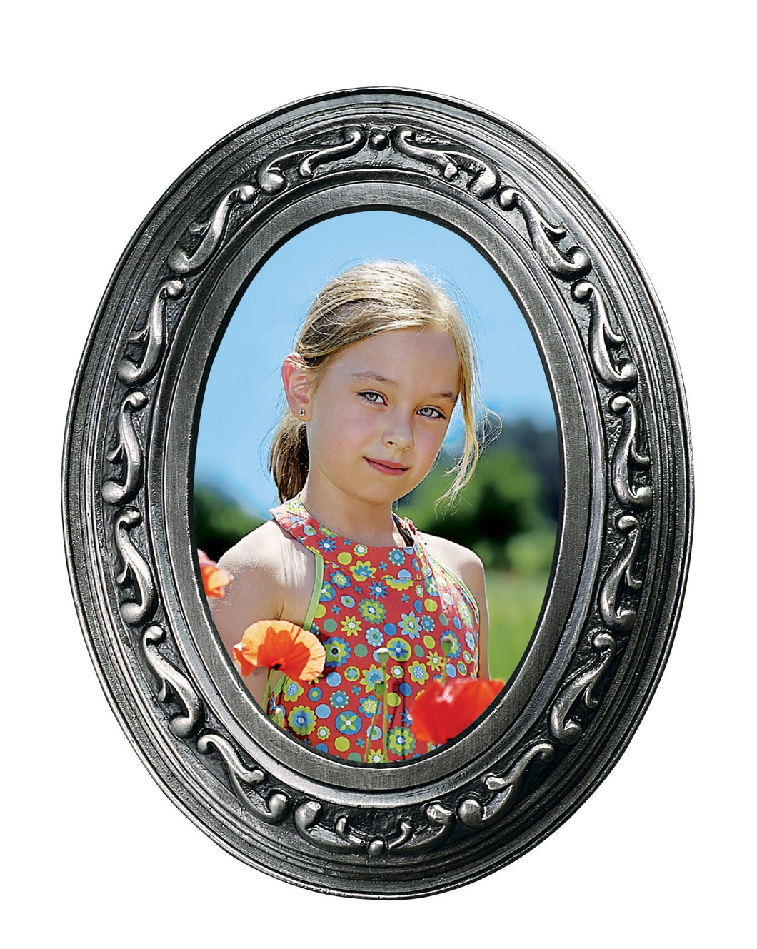Oval Photo with Detailed Frame